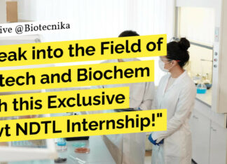 Govt NDTL Internship 2023 - Biotech, Biochem, Biosciences Apply