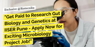 "Get Paid to Research Gut Biology and Genetics at IISER Pune - Apply Now for Exciting Microbiology Project Job!"