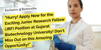 Gujarat Biotechnology University Vacancies - JRF Recruitment
