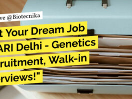 "Get Your Dream Job at IARI Delhi - Genetics Recruitment, Walk-in Interviews!"