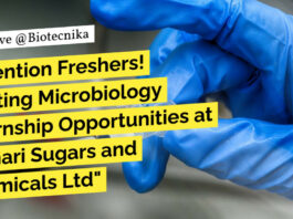 "Attention Freshers! Exciting Microbiology Internship Opportunities at Kothari Sugars and Chemicals Ltd"