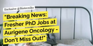 "Breaking News: Fresher PhD Jobs at Aurigene Oncology - Don't Miss Out!"
