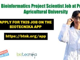 Bioinformatics Project Scientist Job