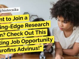 "Want to Join a Cutting-Edge Research Team? Check Out This Exciting Job Opportunity at Eurofins Advinus!"