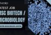 Msc Microbiology & Biotech Job