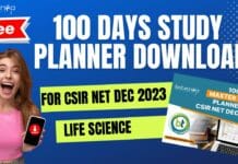 100 Day Planner For CSIR NET