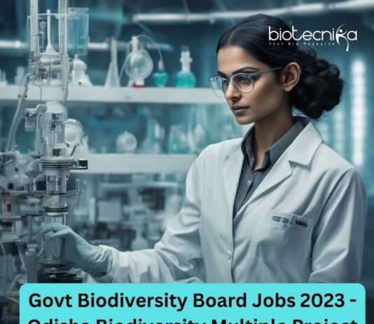 Govt Biodiversity Board Jobs 2023 - Odisha Biodiversity Multiple Project Openings
