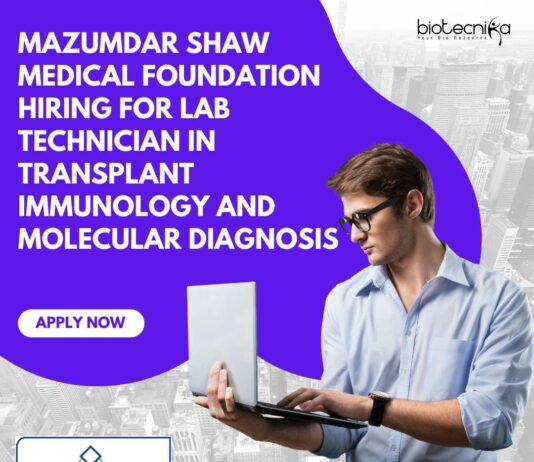 Mazumdar Shaw Medical Foundation Hiring For Lab Technician Role - Freshers Can Apply