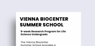 Vienna BioCenter Summer School 9-week Research Program for Life Science Undergrads at one of Europe's leading Research Centers