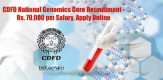 CDFD Genomics Vacancy