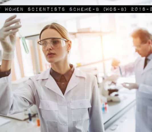 DST Women Scientists Scheme-B (WOS-B) 2018-2019