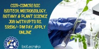 CSIR-CSMCRI BSc Biotech