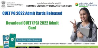 CUET PG 2022 Admit Cards Released