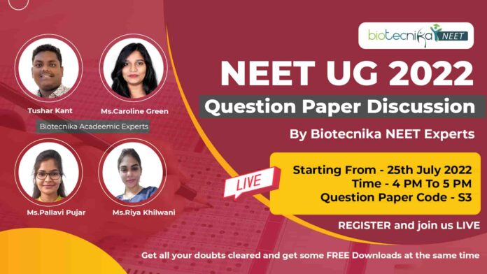 NEET 2022 Question Paper Discussion - NEET UG 2022 Question Paper