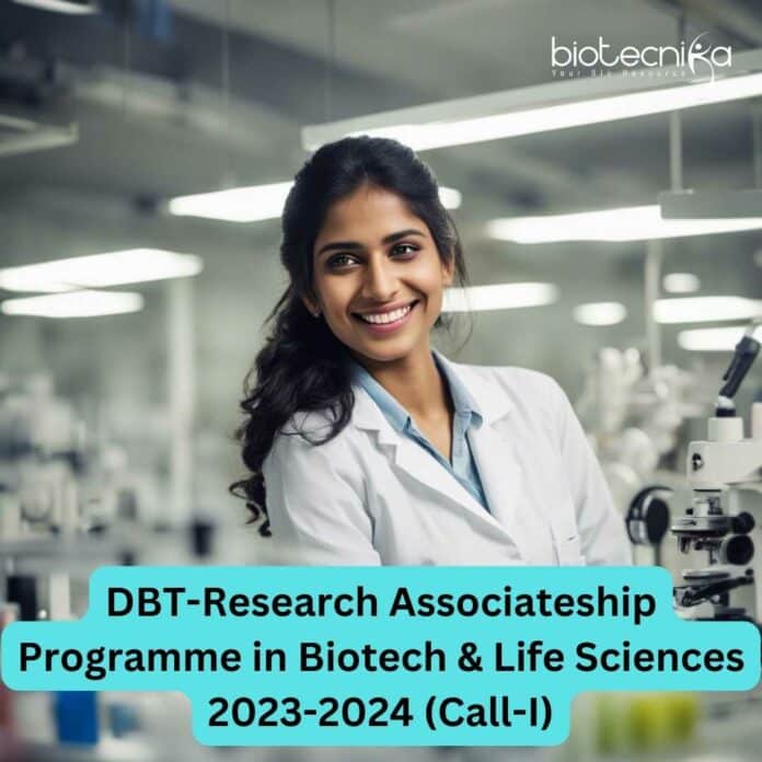 DBT RA Programme 2023-2024 - DBT-Research Associateship Programme 2023