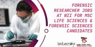 Forensic Researcher Jobs at WII For MSc Life & Forensic Sciences