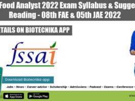 FSSAI Exam 2022 Syllabus - Food Analyst Exam Reference Books