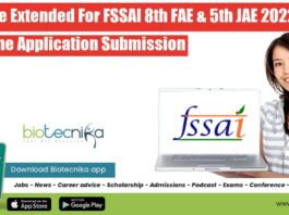 FSSAI Exam Last Date Extended