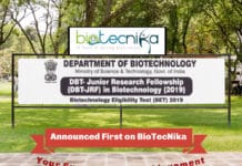 DBT-BET 2019 / DBT JRF 2019 Exam Date, Application, Eligibility