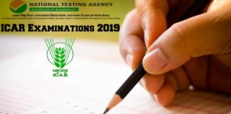ICAR Examinations 2019