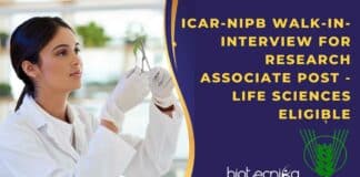 ICAR-NIPB Research Associate Post