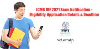 ICMR JRF Exam 2021