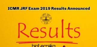 ICMR JRF 2019 Results
