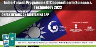India-Taiwan Programme Of Cooperation