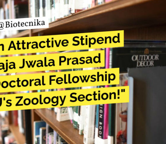 "Get an Attractive Stipend with Raja Jwala Prasad Post-Doctoral Fellowship at BHU's Zoology Section!"