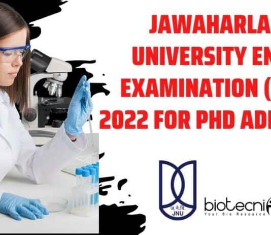 JNUEE 2022 Notification PhD