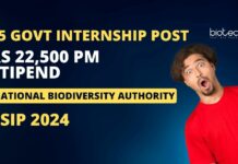 National Biodiversity Authority Internship