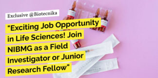"Exciting Job Opportunity in Life Sciences! Join NIBMG as a Field Investigator or Junior Research Fellow"