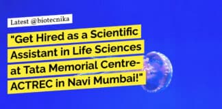"Get Hired as a Scientific Assistant in Life Sciences at Tata Memorial Centre- ACTREC in Navi Mumbai!"
