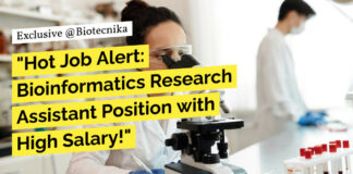 "Hot Job Alert: Bioinformatics Research Assistant Position with High Salary!"