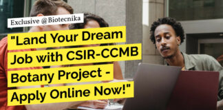 "Land Your Dream Job with CSIR-CCMB Botany Project - Apply Online Now!"