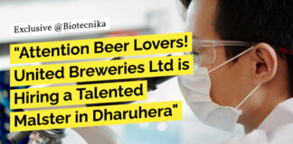 "Attention Beer Lovers! United Breweries Ltd is Hiring a Talented Malster in Dharuhera"