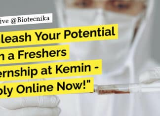 "Unleash Your Potential with a Freshers Internship at Kemin - Apply Online Now!"