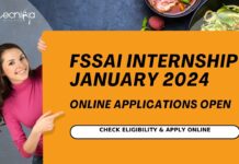 FSSAI Internship January 2024
