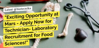"Exciting Opportunity at Mars - Apply Now for Technician- Laboratory Recruitment for Food Sciences!"