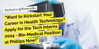 "Want to Kickstart Your Career in Health Technology? Apply for the Tech Interns 2024 - Bio-Medical Position at Phillips Now!"