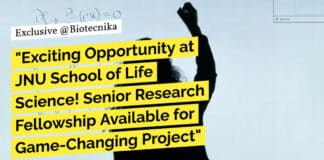 "Exciting Opportunity at JNU School of Life Science! Senior Research Fellowship Available for Game-Changing Project"