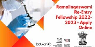 Ramalingaswami Re-Entry Fellowship 2022-2023