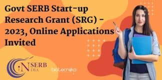 SERB Start-up Research Grant (SRG) 2023