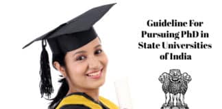 Guideline For Pursuing PhD in State Universities of India