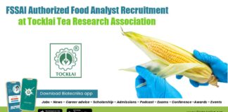 Tea Research Association Vacancy
