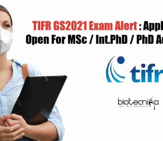 TIFR GS2021 Exam Alert