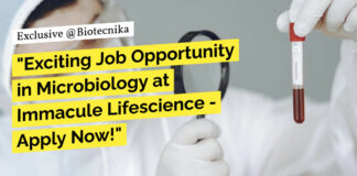 "Exciting Job Opportunity in Microbiology at Immacule Lifescience - Apply Now!"