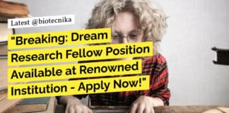 "Breaking: Dream Research Fellow Position Available at Renowned Institution - Apply Now!"