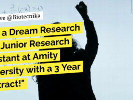 "Get a Dream Research Job: Junior Research Assistant at Amity University with a 3 Year Contract!"