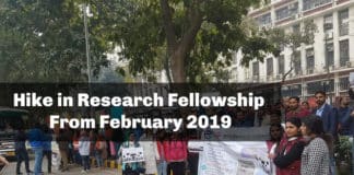 Hike in Research Fellowship From February 2019 Confirmed?